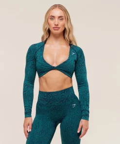 Adapt Animal Long Sleeve Crop Top