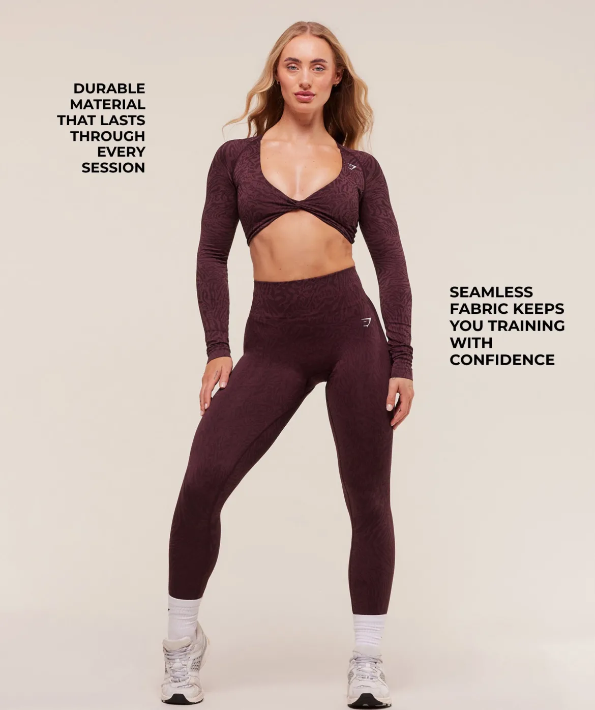 Adapt Animal Long Sleeve Crop Top