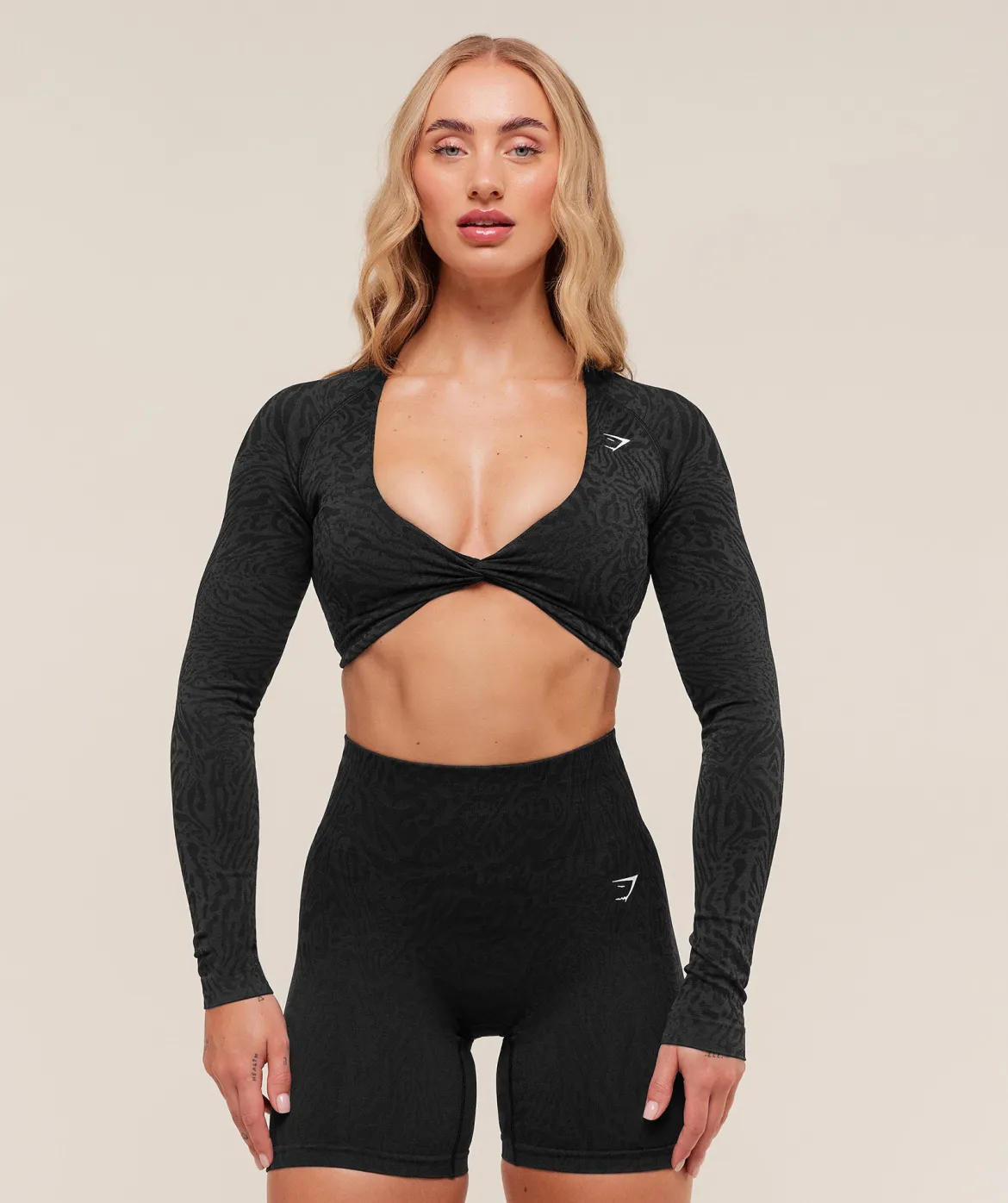 Adapt Animal Long Sleeve Crop Top