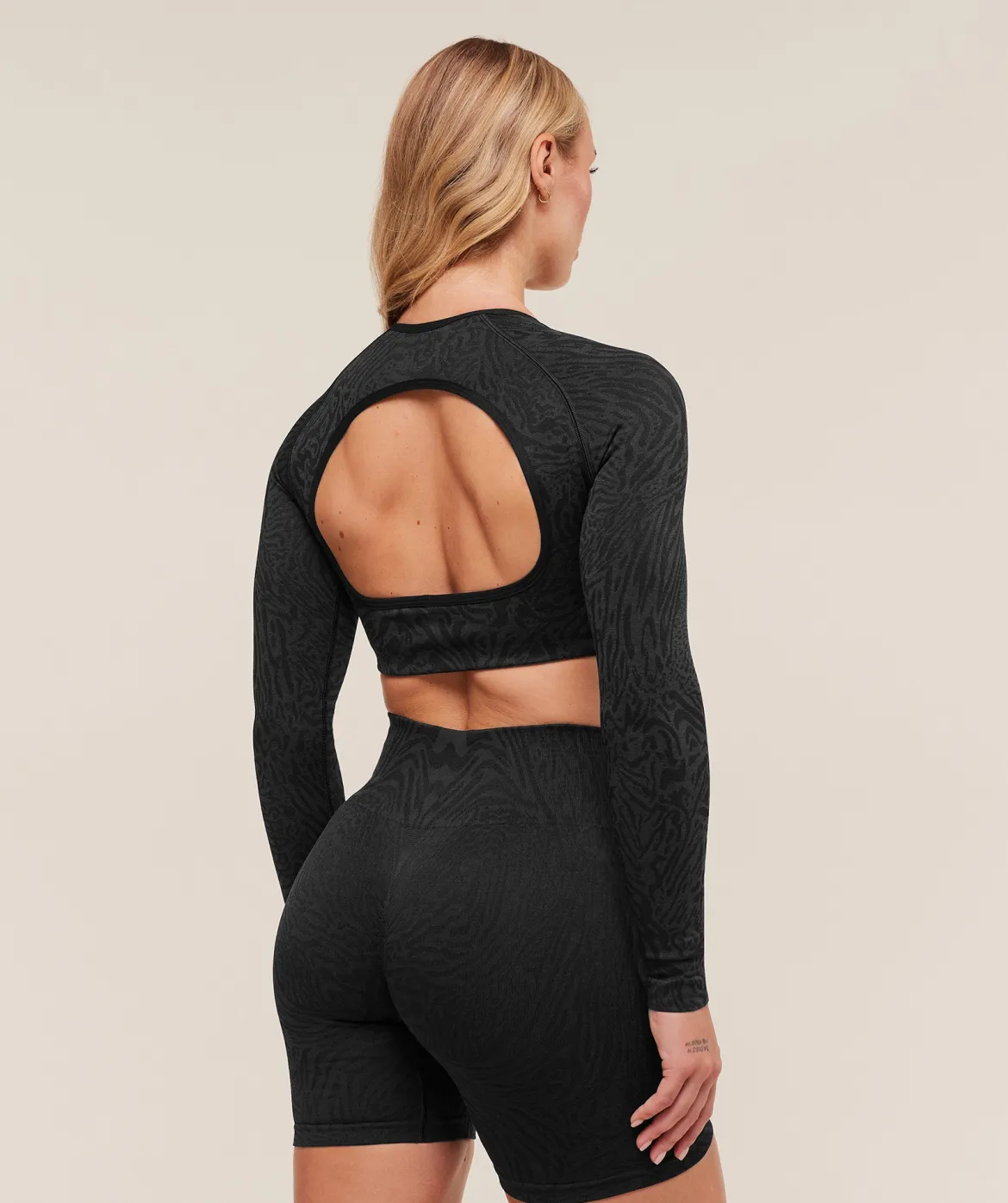 Adapt Animal Long Sleeve Crop Top