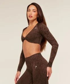 Adapt Animal X Whitney Long Sleeve Crop Top