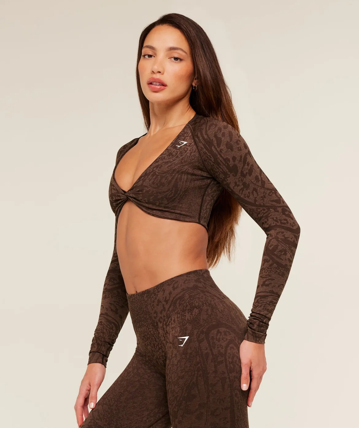 Adapt Animal X Whitney Long Sleeve Crop Top