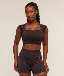 Adapt Houndstooth Midi Top
