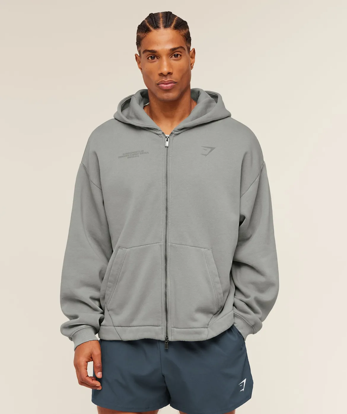 Conditioning Club Washed Zip Through Hoodie