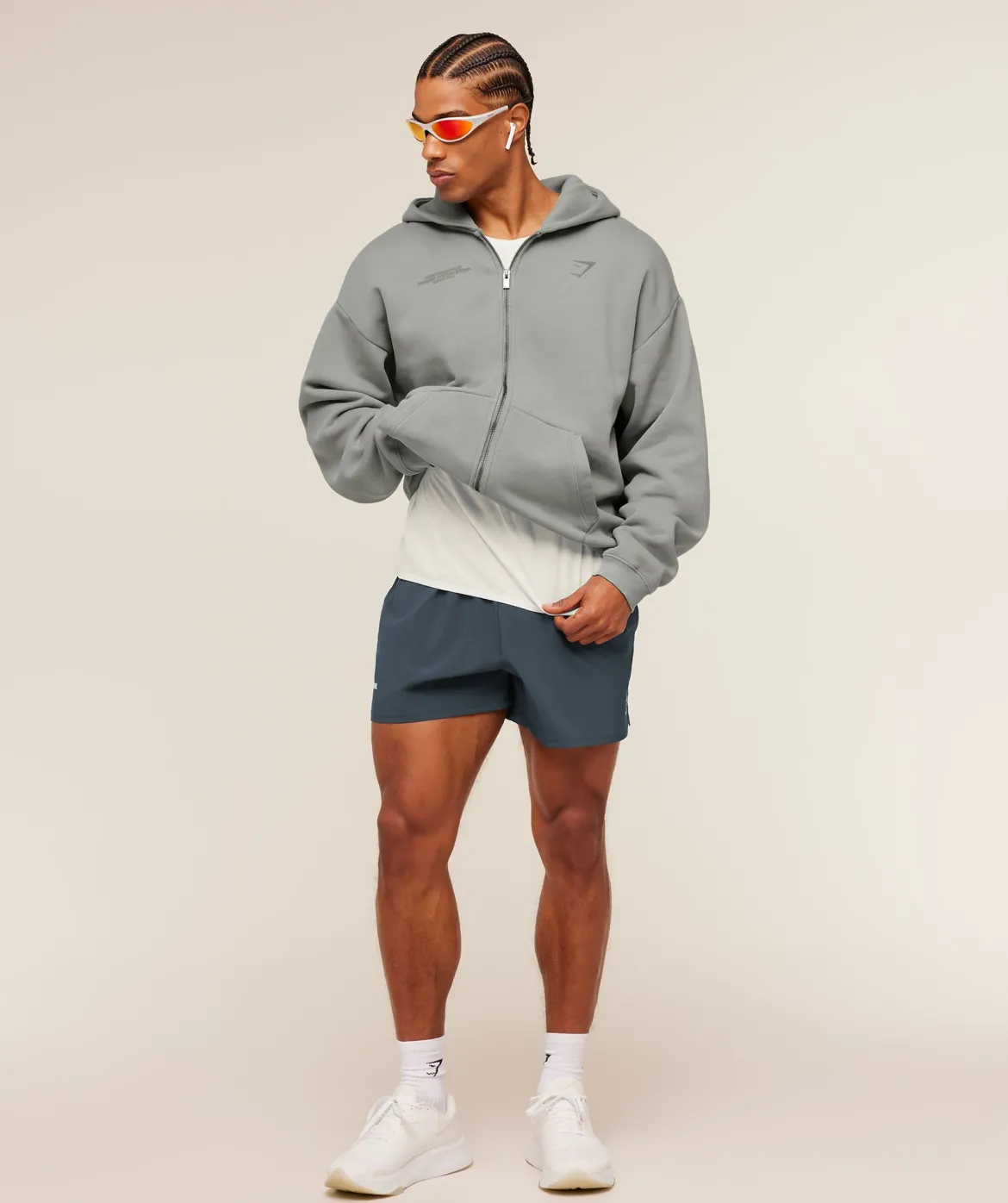 Conditioning Club Washed Zip Through Hoodie