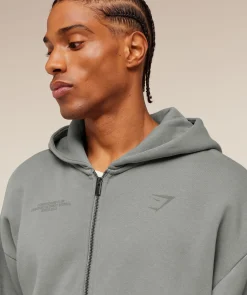 Conditioning Club Washed Zip Through Hoodie