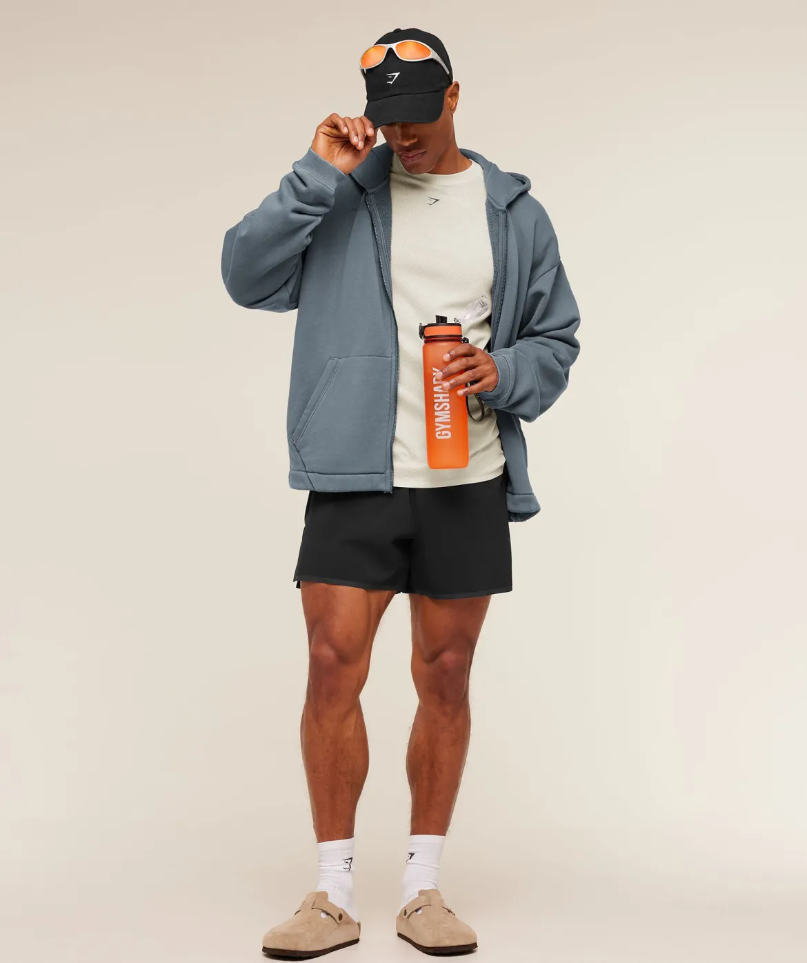 Conditioning Club Washed Zip Through Hoodie
