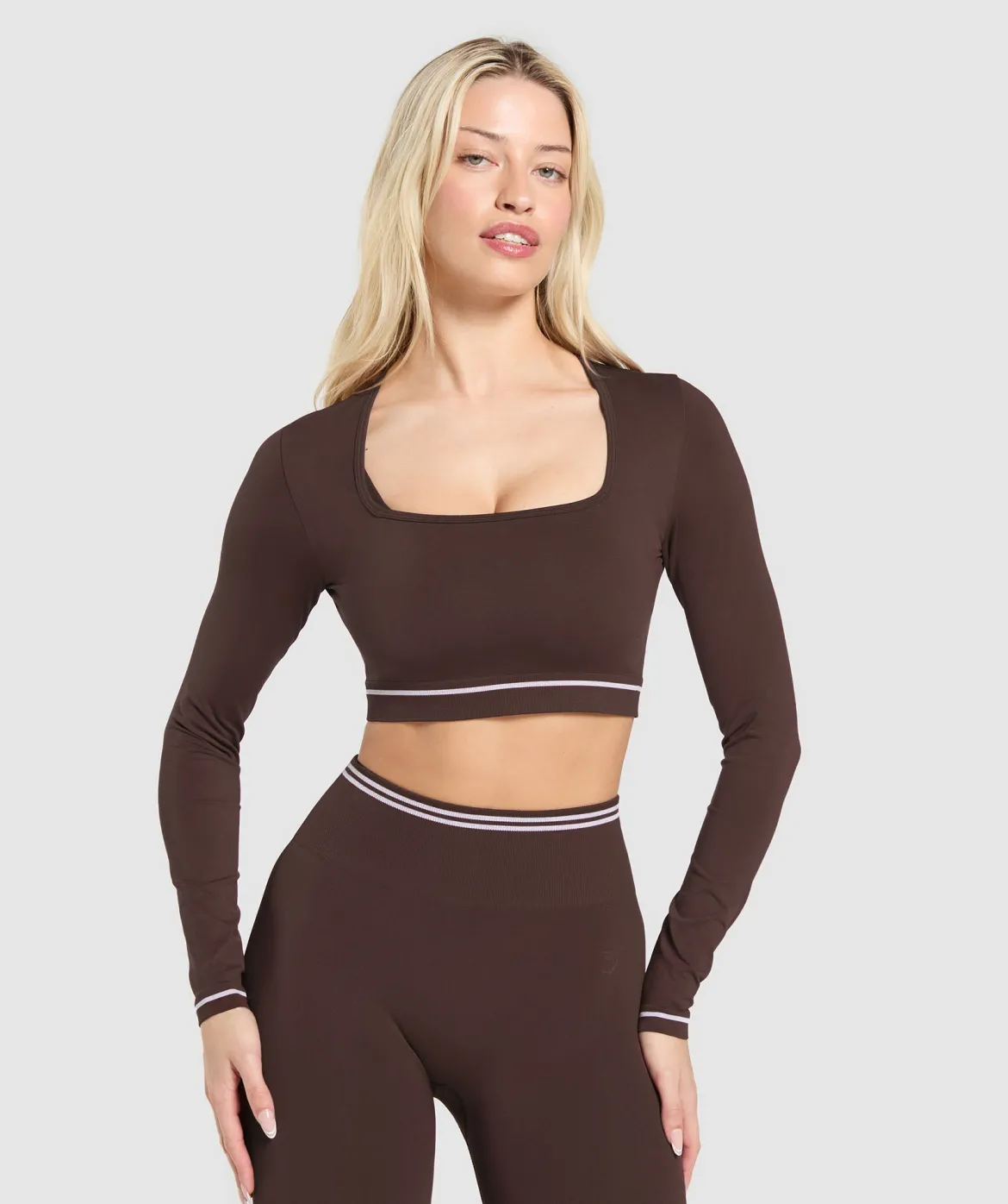 Contrast Seamless Crop Top