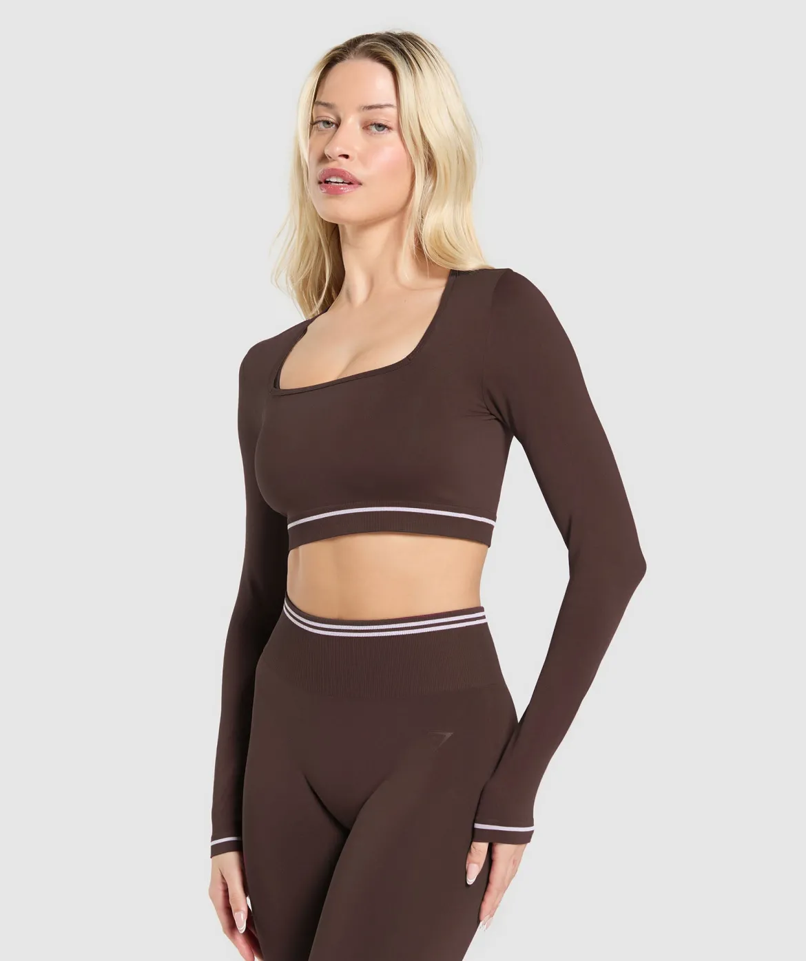 Contrast Seamless Crop Top