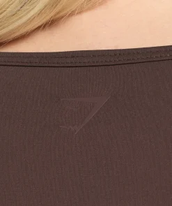 Contrast Seamless Crop Top