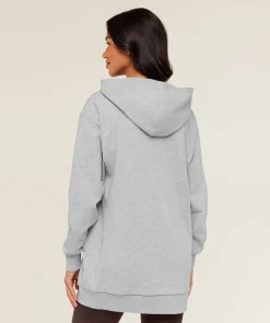 Covered Longline Zip Up Hoodie