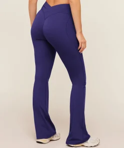 Crossover Back Flared Leggings