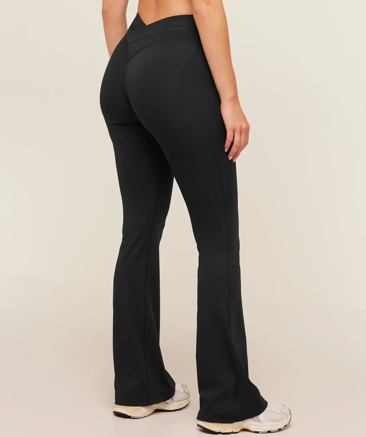 Crossover Back Flared Leggings