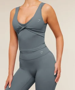 Crossover Back Flared Leggings