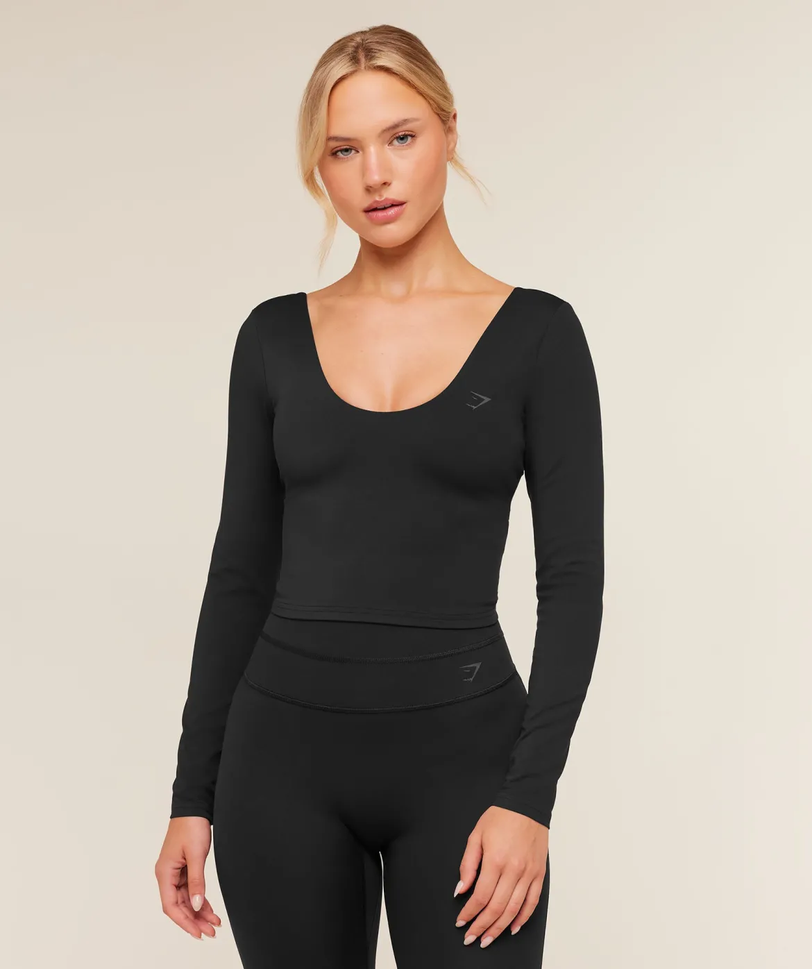 Crossover Back Long Sleeve Top
