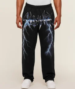 Eagle Band Style Graphic Straight Leg Pants