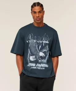 Eagle Band Style Graphic T-Shirt