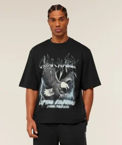 Eagle Band Style Graphic T-Shirt
