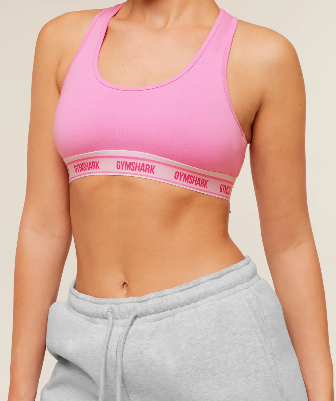 Elastic Branded Racerback Cotton Bralette