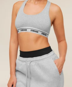 Elastic Branded Racerback Cotton Bralette
