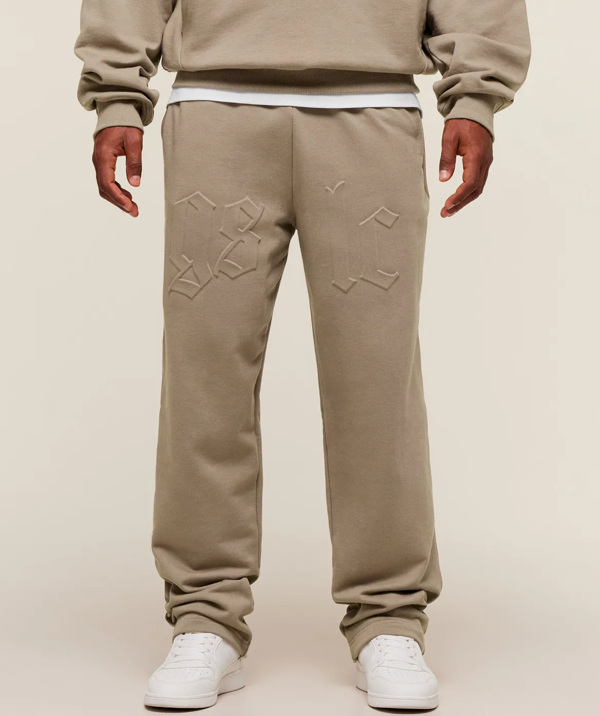 Embossed Straight Leg Joggers
