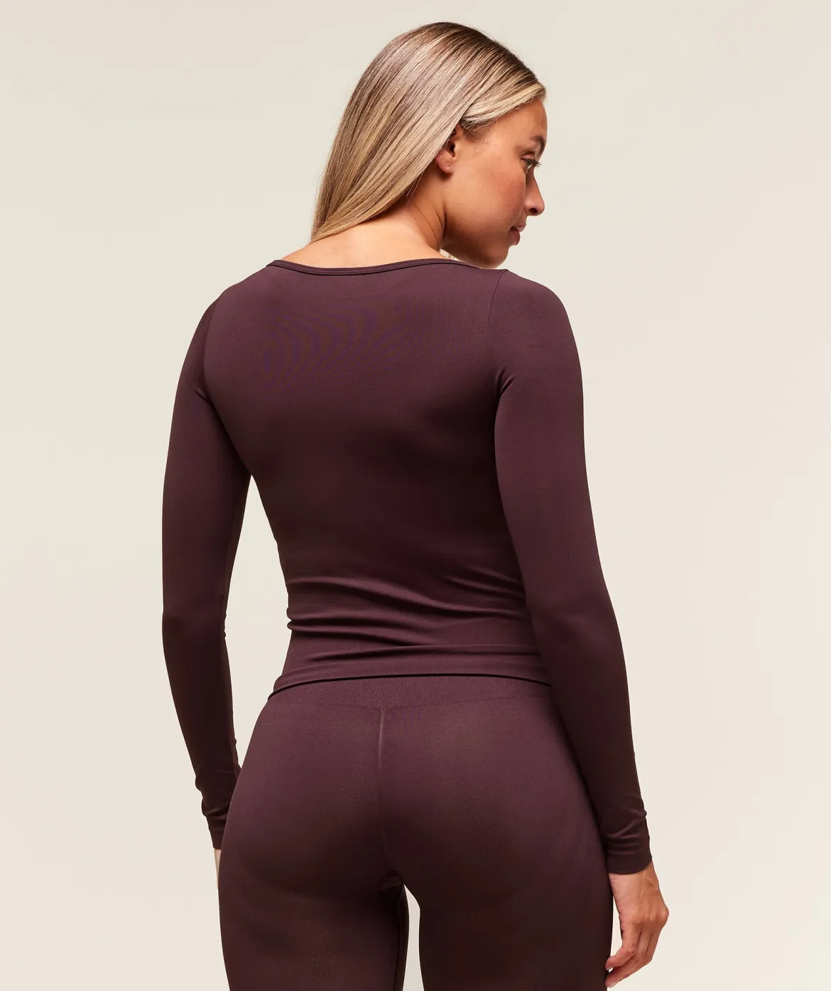 Everyday Seamless Wide Neck Long Sleeve Top