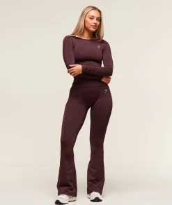 Everyday Seamless Wide Neck Long Sleeve Top