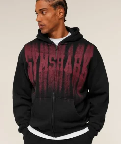 Fade Graphic Zip Through Hoodie