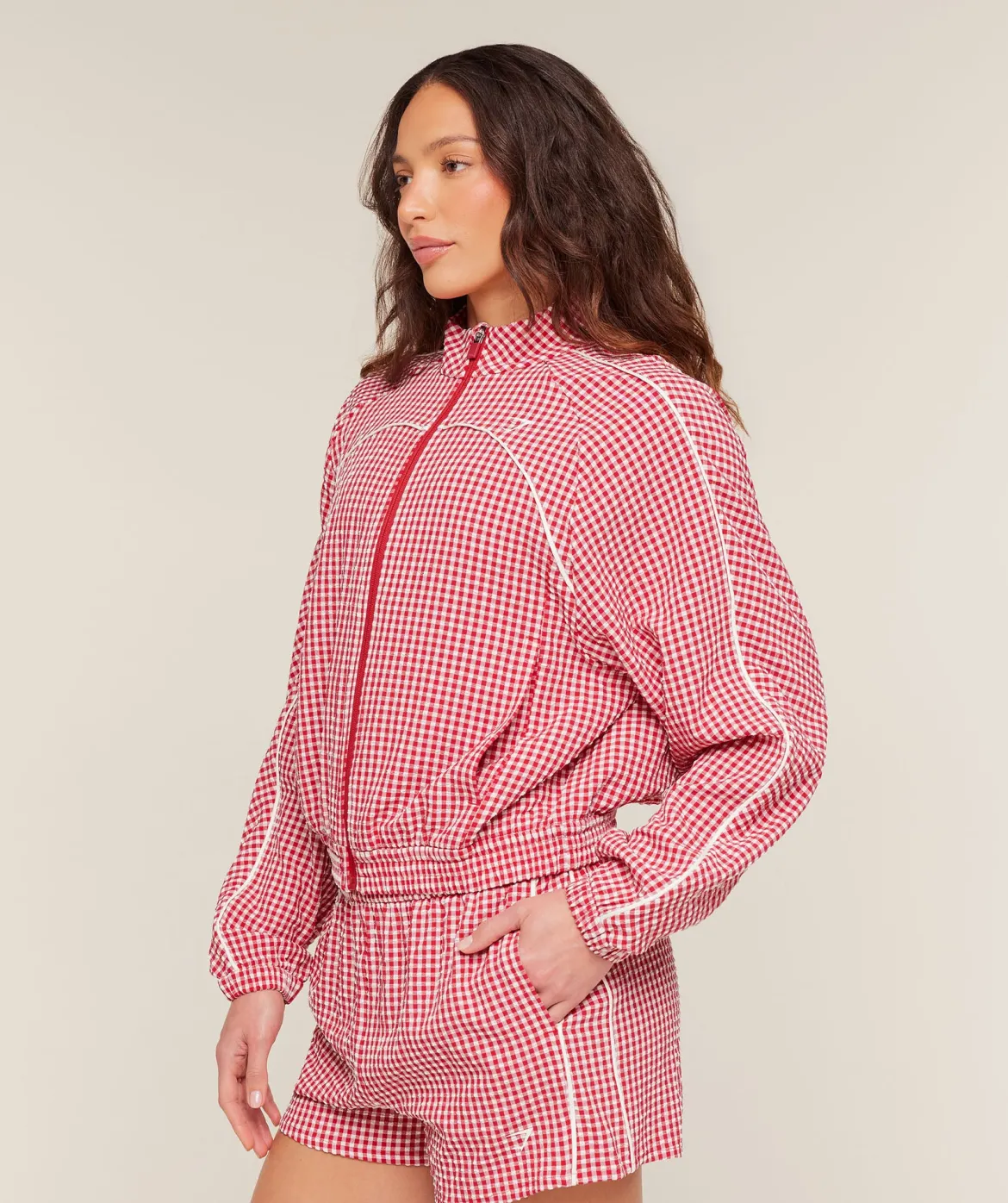 Gingham Track Jacket