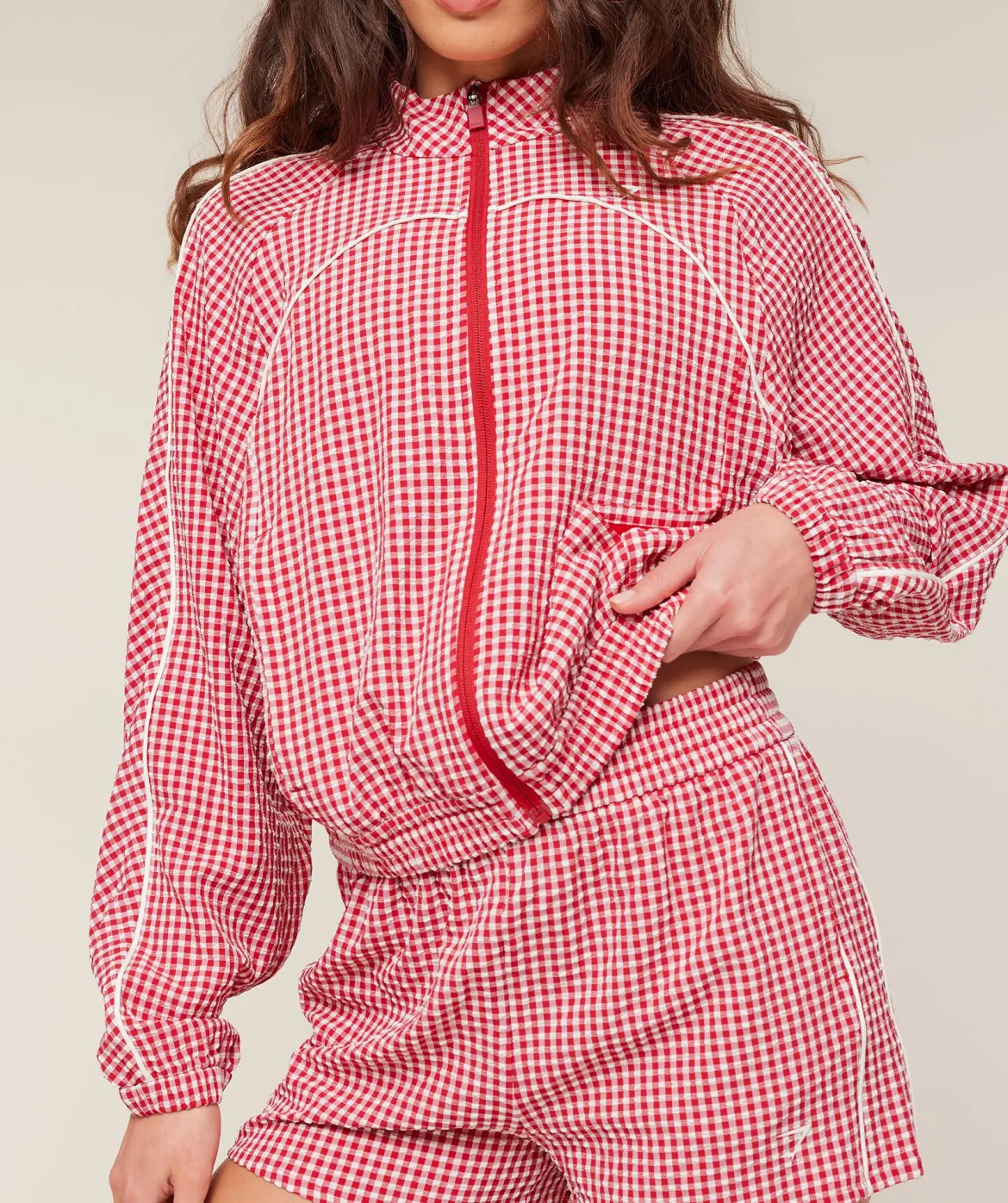Gingham Track Jacket