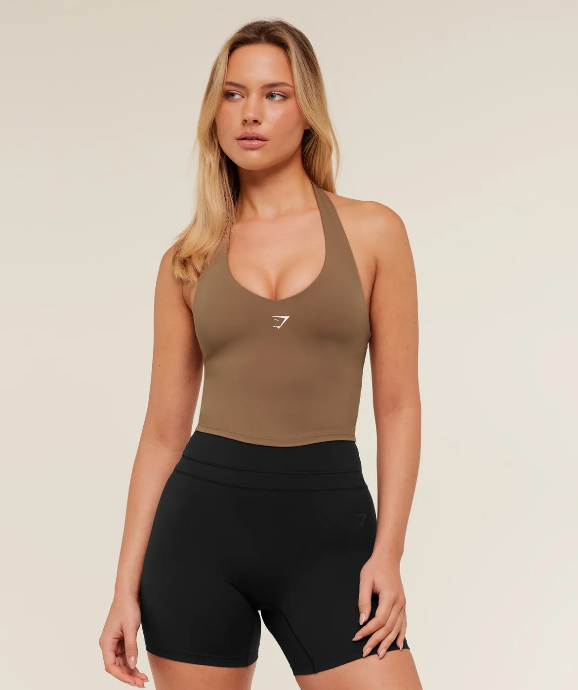 Halter Neck Cami with Shelf
