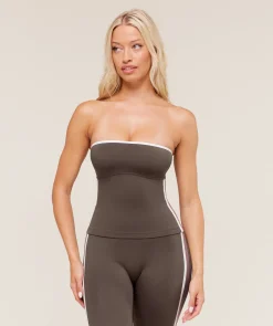 Piping Bandeau With Shelf