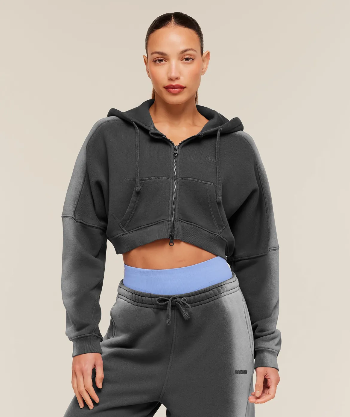 Pump Washed Zip Through Hoodie