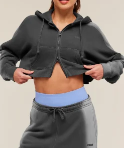 Pump Washed Zip Through Hoodie