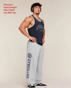 Retro Collegiate Graphic Wide Leg Pants