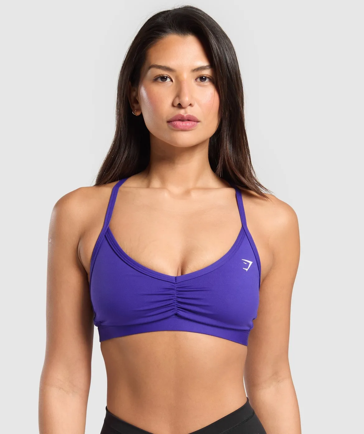 Ruched Strappy Sports Bra
