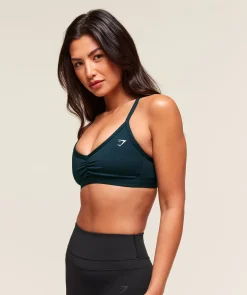 Ruched Strappy Sports Bra