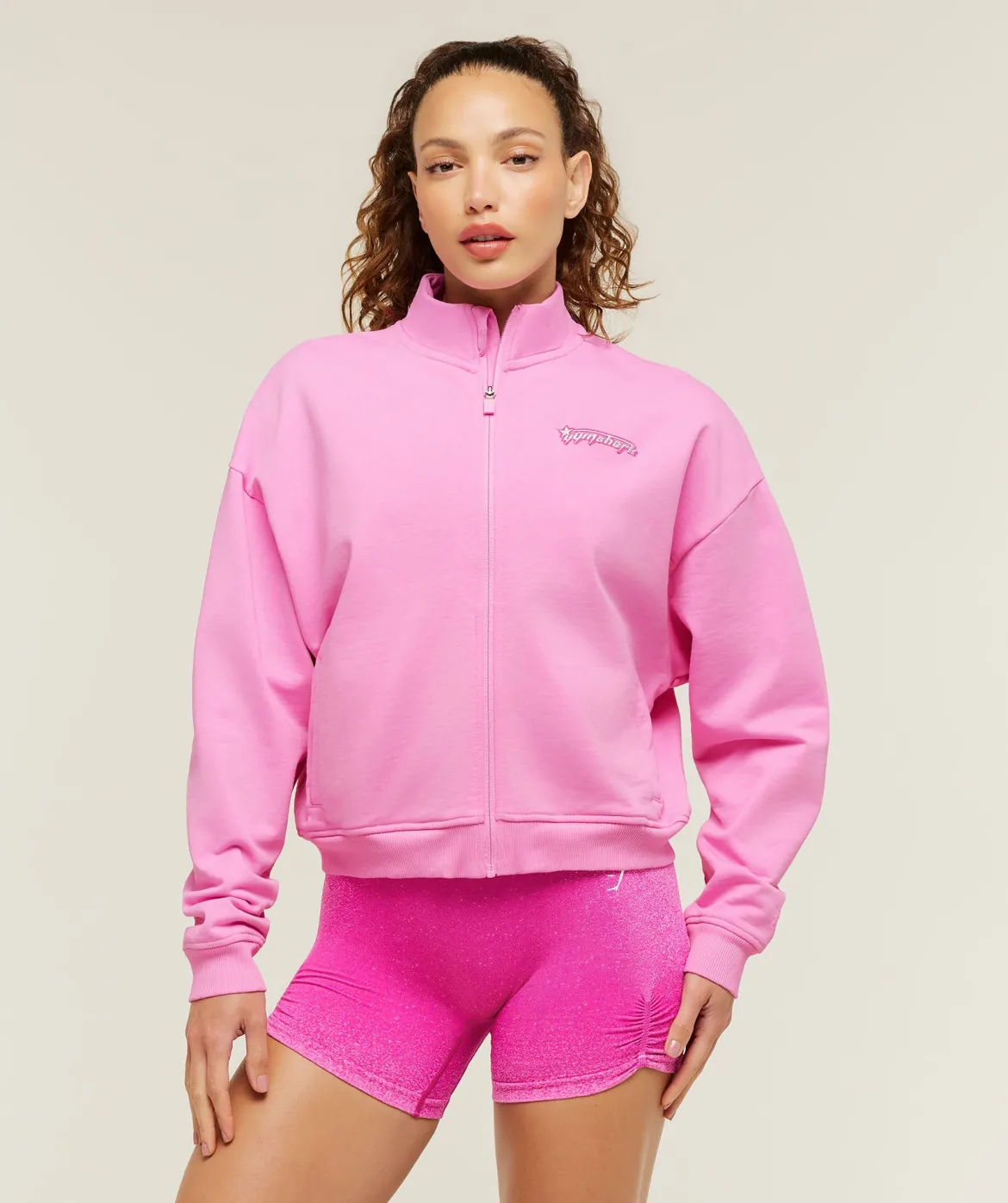 Script Embroidery Full Zip Jacket