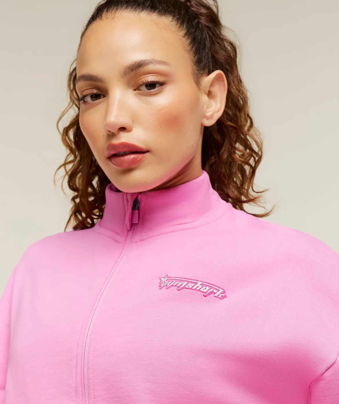 Script Embroidery Full Zip Jacket