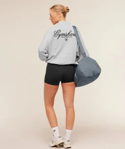 Script Embroidery Oversized Zip Through