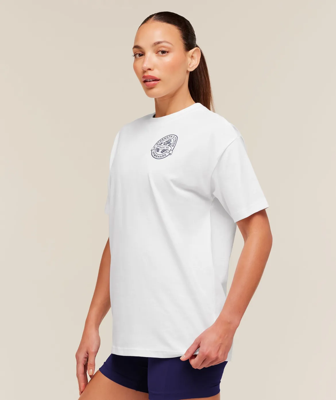 Strength and Fitness Crest Graphic T-Shirt