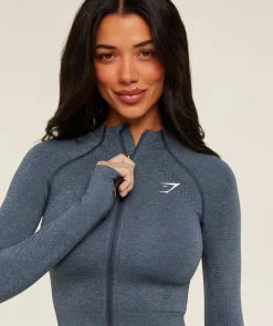 Vital Seamless Midi Zip 2.0 Pullover