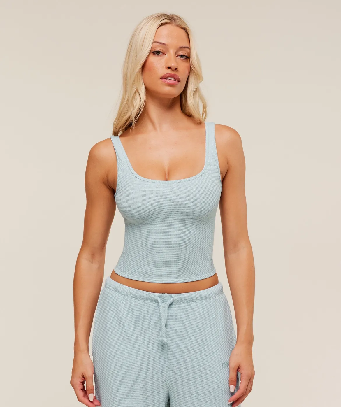 Waffle Cropped Tank